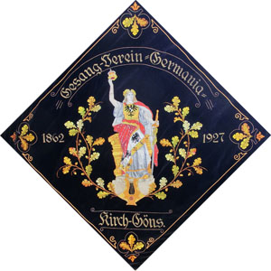 Vereinsfahne GV 1862 Kirch-Göns Vorderseite